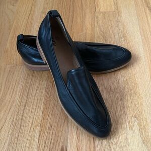 Black flats with a slight heel